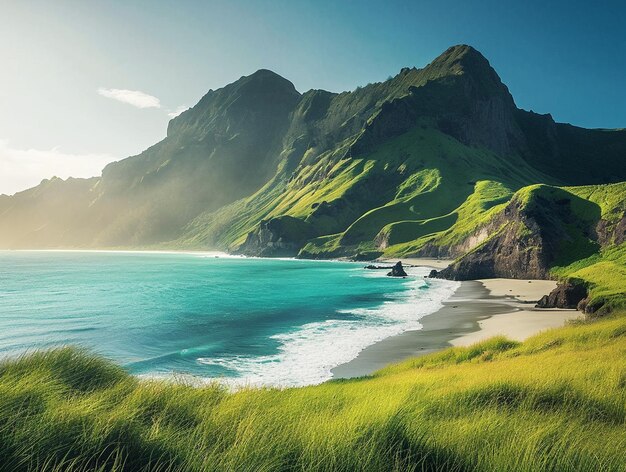 Foto vista de arriba hacia abajo de los diferentes paisajes