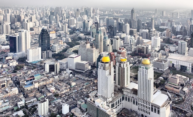 Vista desde arriba de la ciudad de Bangkok Tailandia