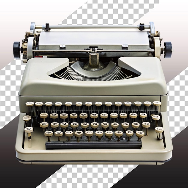 vista de arriba de una máquina de escribir retro