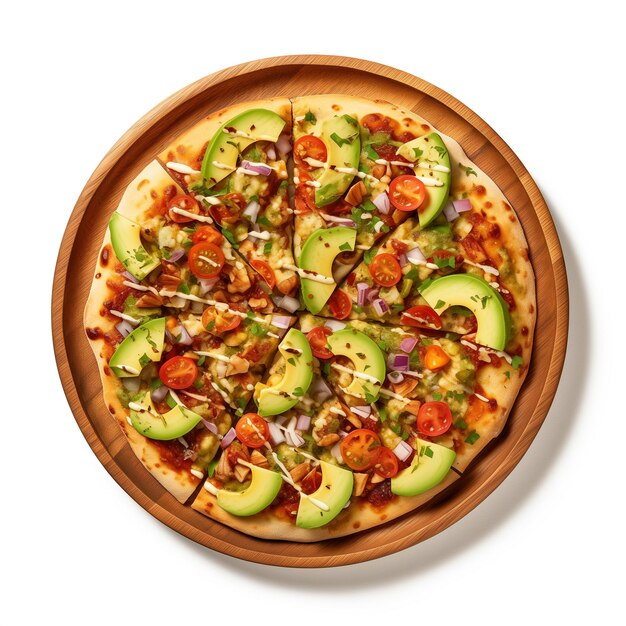 Foto vista desde arriba de la pizza al estilo californiano
