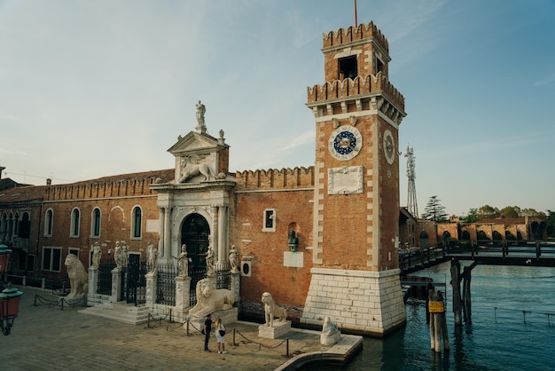 Vista del Arsenal veneciano un complejo de antiguos astilleros y armerías Venecia Italia Sep 2021