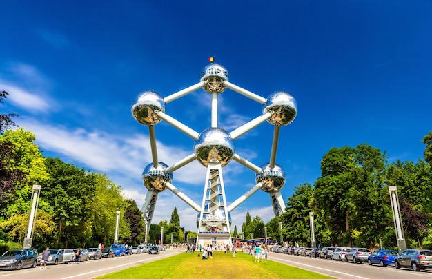 Vista del Atomium el 8 de junio de 2014 en Bruselas, Bélgica