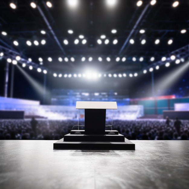 Vista de un automóvil genérico y de marca menos moderno en el fondo del escenario de presentación