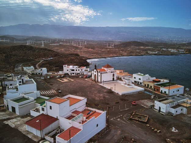 Vista desde un avión no tripulado de Punta del Poris de Abona