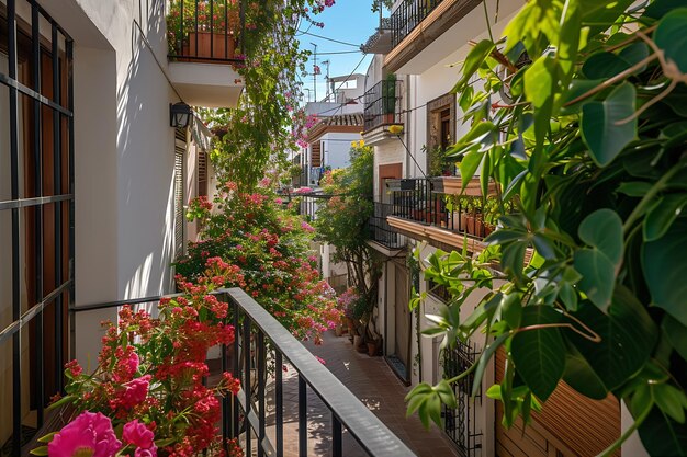 Vista del balcón inspirada en el Mediterráneo