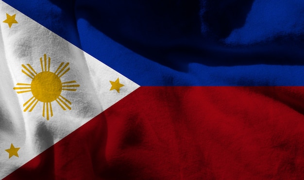 Vista de la bandera de Filipinas