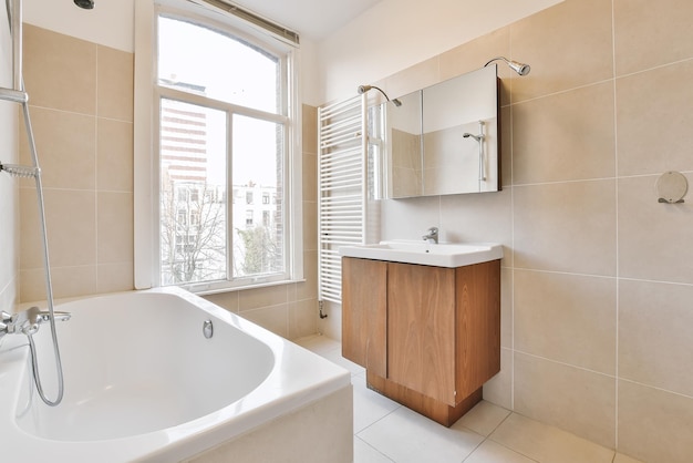Vista del baño en casa