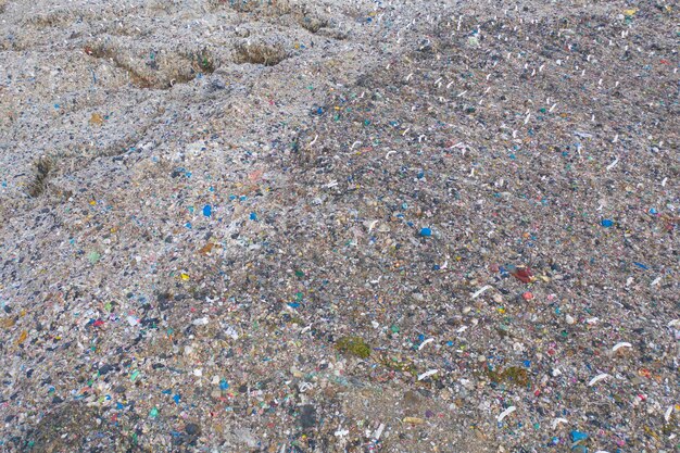 Foto vista de la basura en ángulo alto