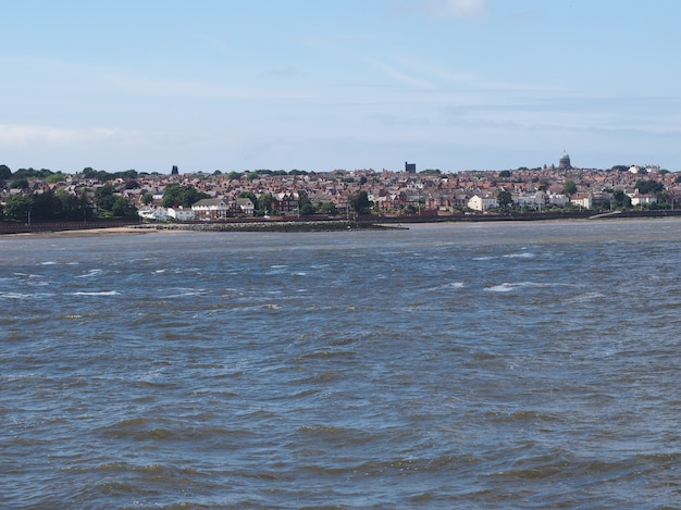 Vista de Birkenhead en Liverpool