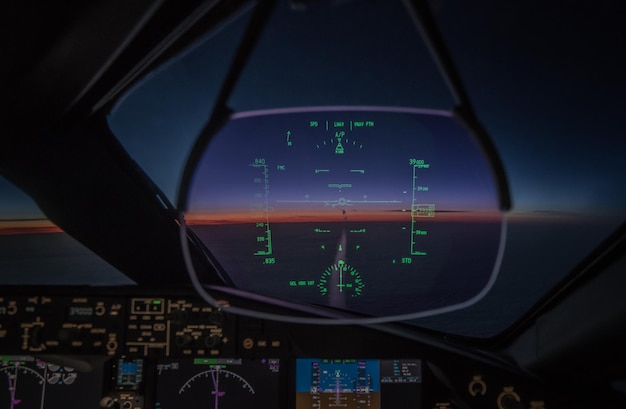 Foto vista desde la cabina del avión