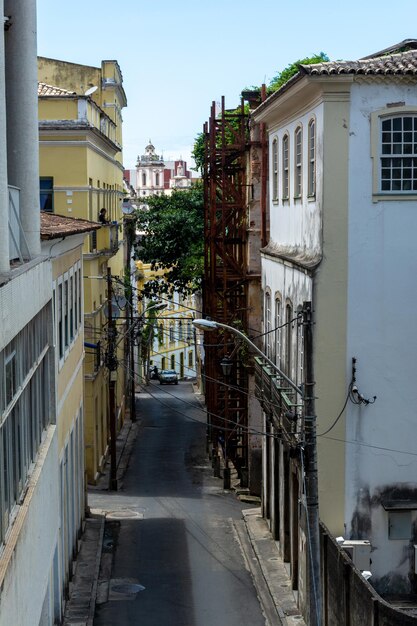 Vista de la calle del centro histórico de la ciudad de Salvador Bahia