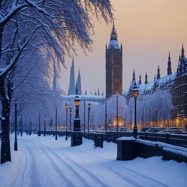 Vista de la calle de la ciudad de Londres