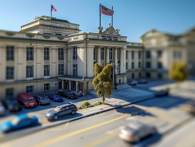 vista de la calle de la ciudad en miniatura