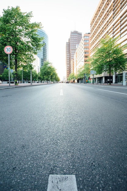 Foto vista de la calle de la ciudad