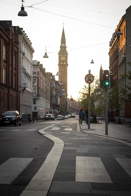 Foto vista de la calle de la ciudad