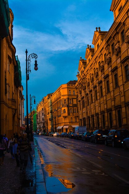 Foto vista de la calle de la ciudad