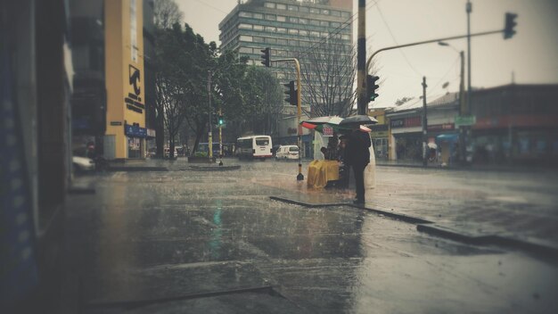 Foto vista de la calle de la ciudad