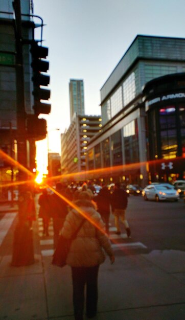 Foto vista de la calle de la ciudad