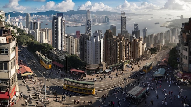 Vista de la calle de Hong Kong