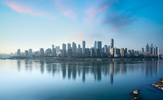 Vista de la calle del paisaje de la ciudad de Chongqing