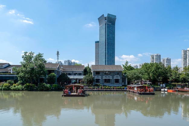 Vista de la calle del paisaje de la ciudad de Wenzhou