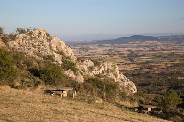 Vista del campo en Poza de la Sal, Burgos, España