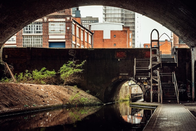 Vista del canal de Birmingham tomada desde abajo