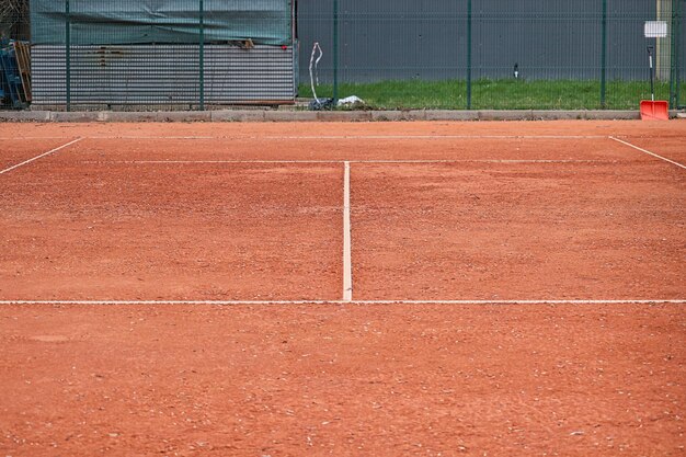 Foto vista de la cancha de tenis