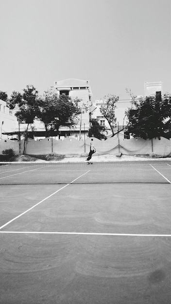 Foto vista de la cancha de tenis