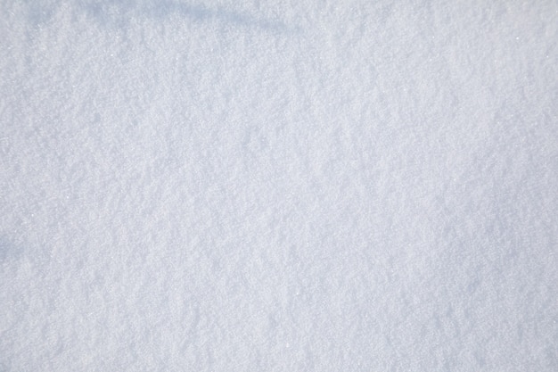 Vista de la capa de nieve suave desde arriba