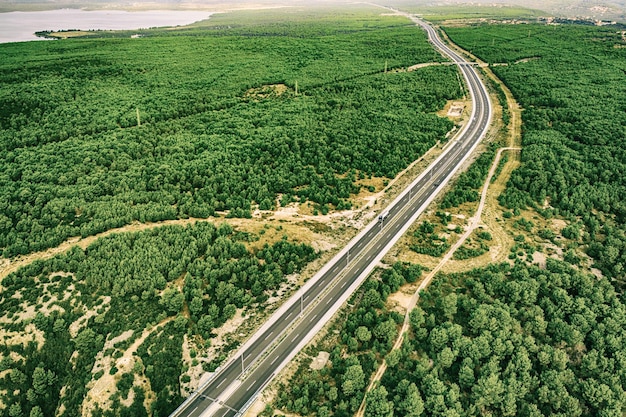 Vista de la carretera desde arriba