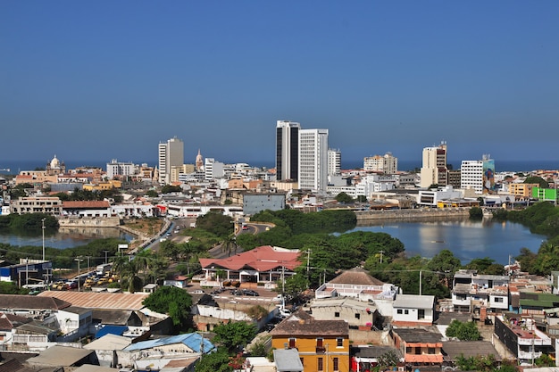 La vista de Cartagena en Colombia, Sur America