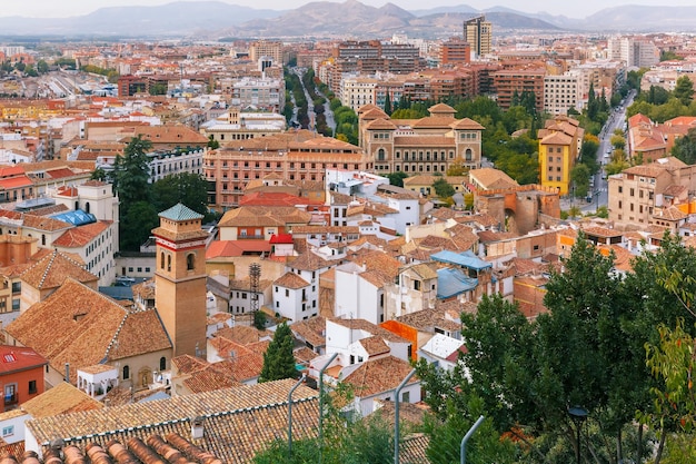 Vista del casco antiguo de Granada Andalucía España