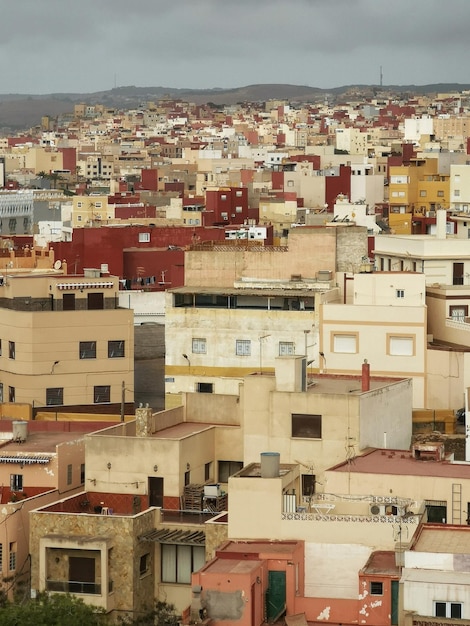 Foto vista del casco antiguo de melilla