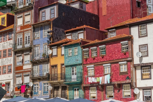 Foto vista del casco antiguo de oporto