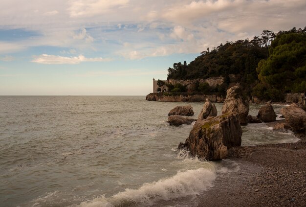 Vista del castillo de Miramare, Trieste