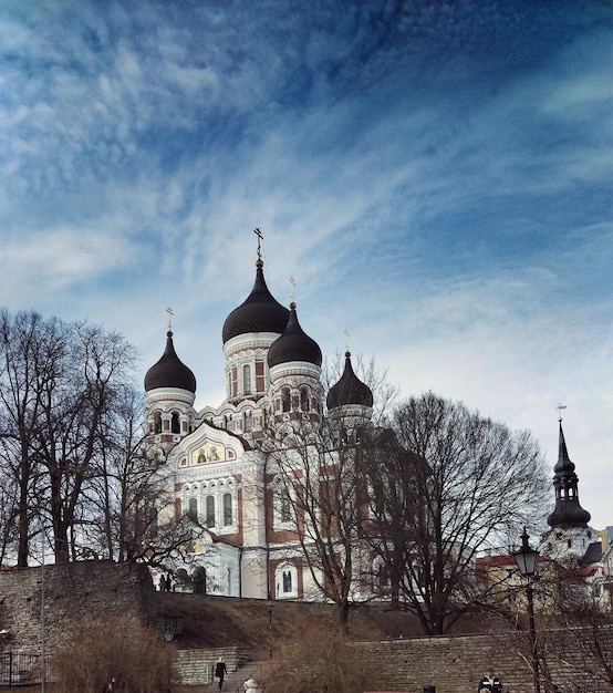 Foto vista de la catedral de alexander nevsky