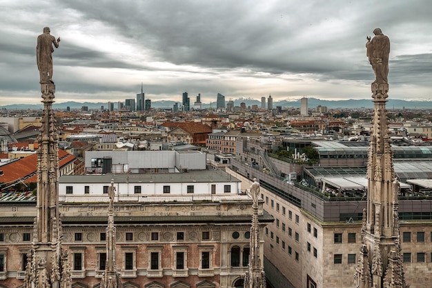 Vista desde la catedral de Milán Italia