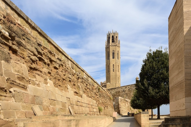 Vista de la Catedral, La Seu Vella, LLeida, Cataluña, España