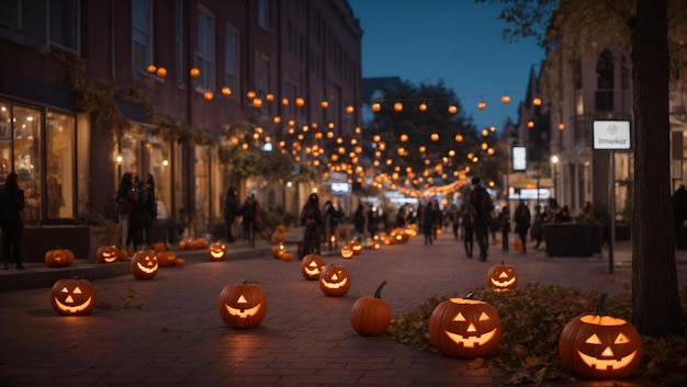 Una vista de las celebraciones de Halloween en la ciudad.