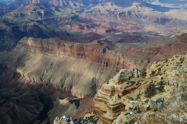 Vista cênica colorida do grand canyon no arizona