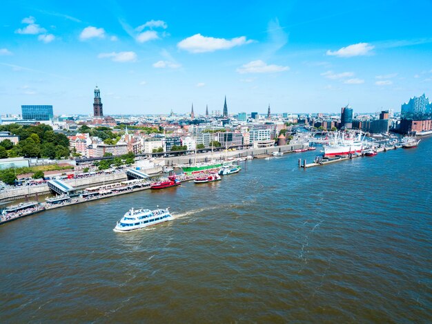 Vista del centro de la ciudad de Hamburgo Alemania