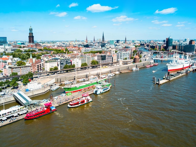 Vista del centro de la ciudad de Hamburgo Alemania