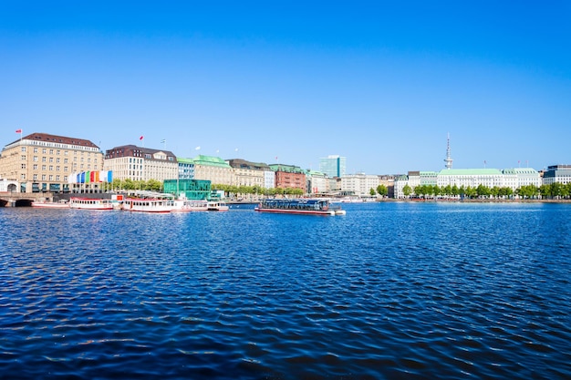 Vista del centro de la ciudad de Hamburgo Alemania