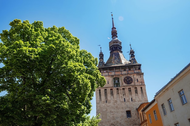 Vista del centro histórico de Sighisoara Rumania