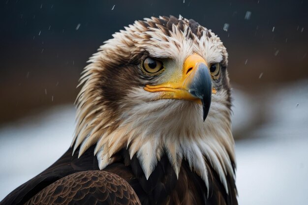 vista de cerca del águila en la naturaleza