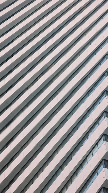 Vista de cerca de la arquitectura moderna del edificio