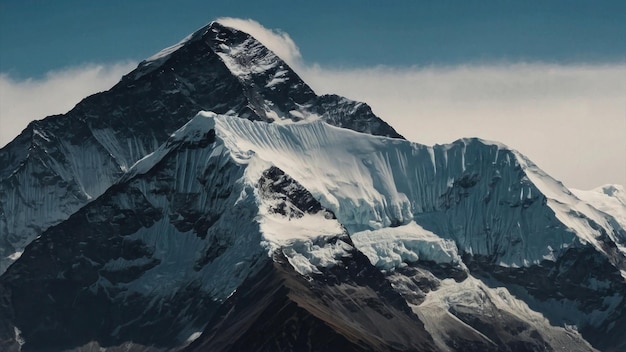 Una vista de cerca del Monte Everest