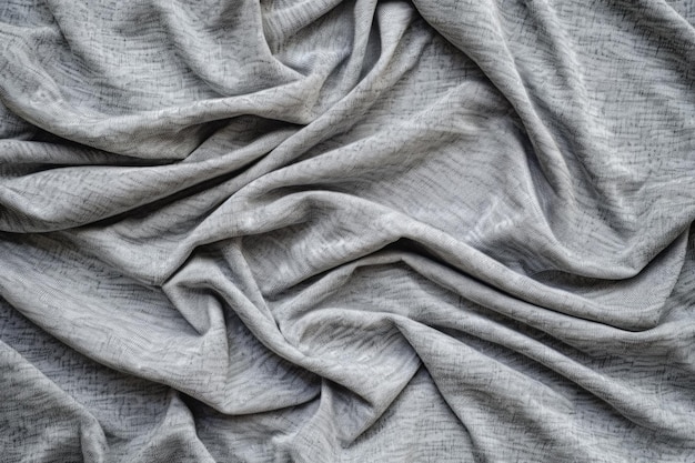 Foto vista de cerca de la tela gris adecuada para la industria textil