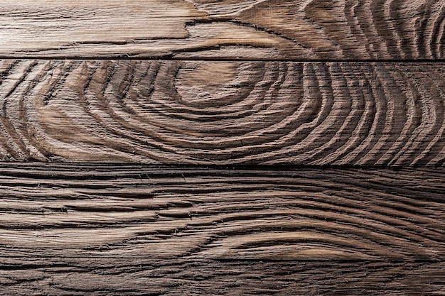 Vista de cerca de la textura de madera vintage con tablones orientados horizontales